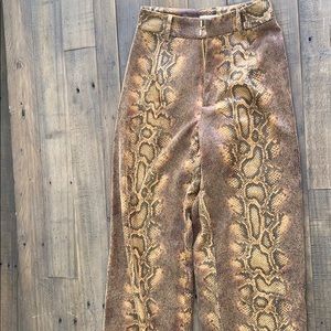 Snake print pants